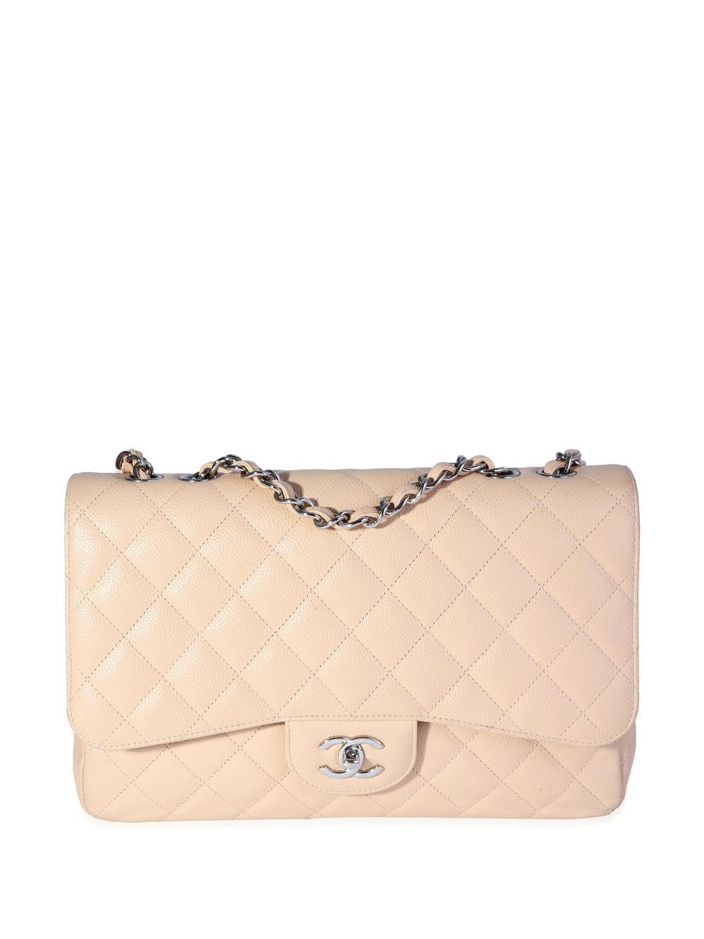 CHANEL Pre-Owned Jumbo Classic Flap Schultertasche - Nude von CHANEL Pre-Owned