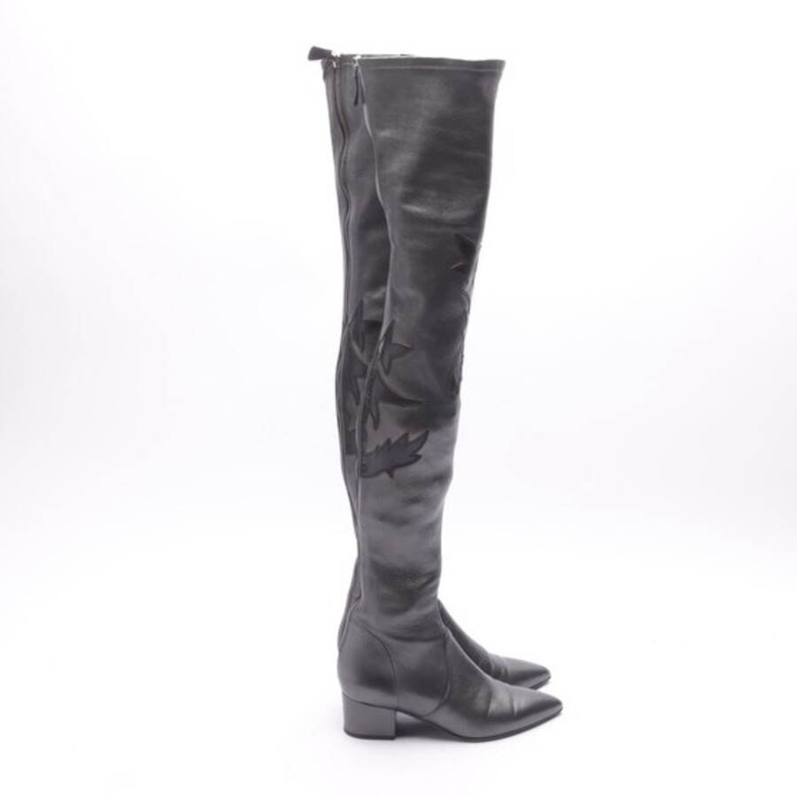 Chanel Overkneestiefel EUR 36 Grau von Chanel