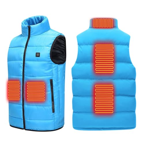 Changtai Beheizbare Weste Herren mit 5 Heizzonen, 3 Einstellbare Wärmestufe, Damen Herren Heizweste USB Aufladbare Heizjacke Beheizte Steppweste Unisex Wärmeweste Daunenweste Wärmende Jacke Changtai Beheizbare Weste Herren mit 5 Heizzonen, 3 Einstellbare Wärmestufe, Damen Herren Heizweste USB Aufladbare Heizjacke Beheizte Steppweste Unisex Wärmeweste Daunenweste Wärmende Jacke von Changtai