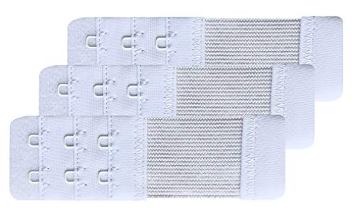 Chanie Damen Packung mit 3 Weich Komfortabel Erweiterung 2 Haken BH-Verlängerer, 10,3cm x 3,2cm von Chanie