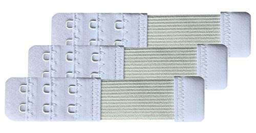 Chanie Damen Packung mit 3 Weich Komfortabel Erweiterung 2 Haken BH-Verlängerer, 10,4cm x 2,5cm von Chanie