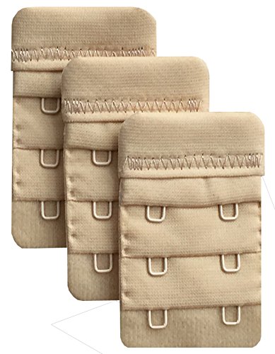 Chanie Damen Packung mit 3 Weich Komfortabel Erweiterung 2 Haken BH-Verlängerer, 6,1cm x 3,8cm von Chanie