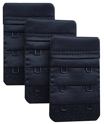 Chanie Damen Packung mit 3 Weich Komfortabel Erweiterung 2 Haken BH-Verlängerer, 6,1cm x 3,8cm von Chanie