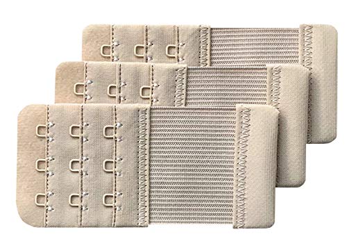 Chanie Damen Packung mit 3 Weich Komfortabel Erweiterung 3 Haken BH-Verlängerer, 10cm x 4,7cm von Chanie