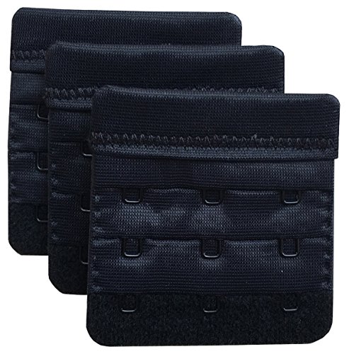 Chanie Damen Packung mit 3 Weich Komfortabel Erweiterung 3 Haken BH-Verlängerer, 6,1cm x 5,8cm von Chanie