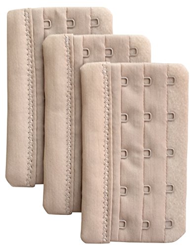 Chanie Damen Packung mit 3 Weich Komfortabel Erweiterung 5 Haken BH-Verlängerer, 5,9cm x 9,4cm von Chanie