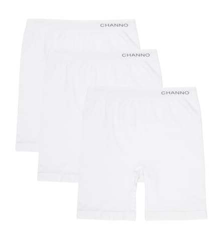Channo Anti-Reibungs-Hose aus Baumwolle, leichte Haltung, weich, elastisch, Packung mit 3, Weiß, L Channo Anti-Reibungs-Hose aus Baumwolle, leichte Haltung, weich, elastisch, Packung mit 3, Weiß, L von Channo