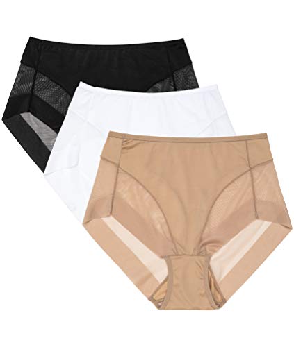 Channo Basic-Höschen für Damen, unsichtbar, Lycra-Tanga-Effekt, einfarbig - Packung mit 12, Sortiert, M von Channo