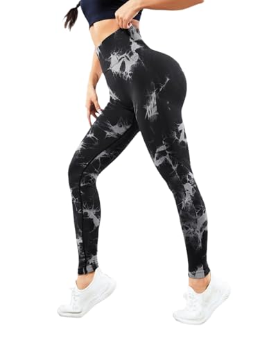 Channo Damen-Multifunktions-Yogahose – Bequemes Design mit Hoher Taille, Hochwertiger Stretch- und Atmungsaktiver Stoff, Modische Druckserie (1 Packung schwarz M) von Channo