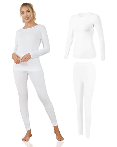 Channo Damen Thermo-Unterhemd - Hochwertige Thermokleidung für kaltes Wetter - Packung mit 1, Weiß, XXL von Channo