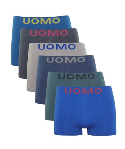 Channo Herren Boxershorts aus Lycra ohne Nähte, einfarbig, 6 Stück, Mehrfarbig XXL Channo Herren Boxershorts aus Lycra ohne Nähte, einfarbig, 6 Stück, Mehrfarbig XXL von Channo