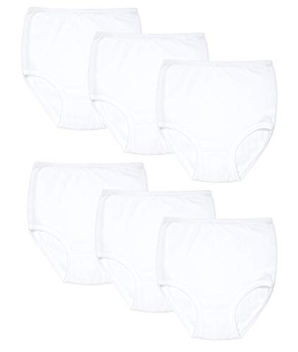 Channo Damen Unterhosen Baumwolle – Klassische hohe Slips für Damen, einfarbig, 6er-Pack, Weiß, XL Channo Damen Unterhosen Baumwolle – Klassische hohe Slips für Damen, einfarbig, 6er-Pack, Weiß, XL von Channo