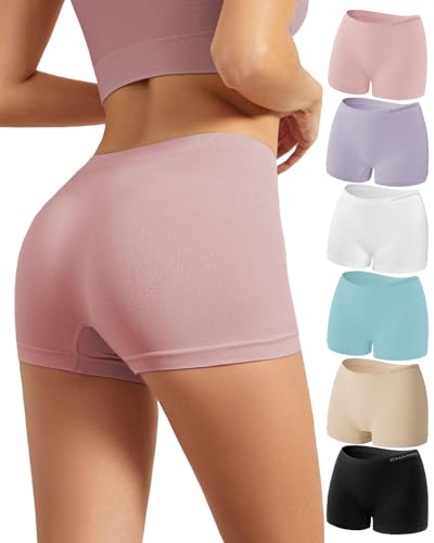 Channo Lycra Nahtlose, weiche und Bequeme Culotte-Shorts-Höschen - 6 Stück, Multcolor, S/M Channo Lycra Nahtlose, weiche und Bequeme Culotte-Shorts-Höschen - 6 Stück, Multcolor, S/M von Channo