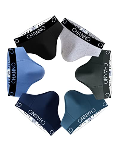 Channo Slips für Herren aus Baumwolle, einfarbig, uniform, 6er-Pack, Mehrfarbig, XXL von Channo