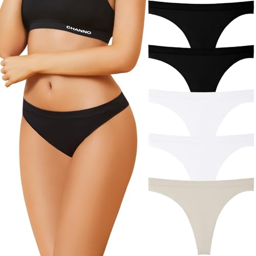 Channo String Tanga Damen Nahtlos: Frauen Set Unterhosen Atmungsaktive Bequeme Unterwäsche Sexy Unsichtbar und Nahtlose Tangas 5 Stück Sortiert L Channo String Tanga Damen Nahtlos: Frauen Set Unterhosen Atmungsaktive Bequeme Unterwäsche Sexy Unsichtbar und Nahtlose Tangas 5 Stück Sortiert L von Channo