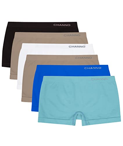 Channo Lycra Nahtlose, weiche und Bequeme Culotte-Shorts-Höschen - 6 Stück, Sortiert, L/XL von Channo