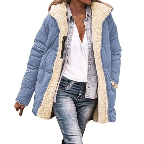 Chanpning Damen Wintermäntel Lang Auf Beiden Pufferjacken Warmer Kapuzenmantel Damen Winterjacke Casual Wintermantel mit Kapuze Frauen Oberbekleidung Outdoorjacke Steppjacke Steppmantel Chanpning Damen Wintermäntel Lang Auf Beiden Pufferjacken Warmer Kapuzenmantel Damen Winterjacke Casual Wintermantel mit Kapuze Frauen Oberbekleidung Outdoorjacke Steppjacke Steppmantel von Chanpning