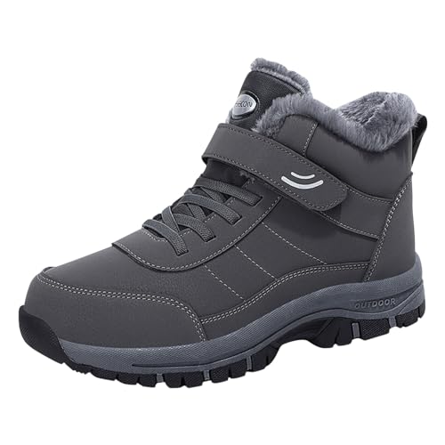 Chanpning Gefütterte Barfußschuhe Herren Wärme Turnschuhe Mode Traillaufschuhe rutschfeste Stiefel Gefüttert Orthoschuhe Unisex Sneaker Für Sport Hiking Trekking Barfußschuhe Elegant Zehenschuhe von Chanpning