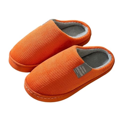 Chanpning Hausschuhe Damen Herren Winter Flache Plüsch Pantoffeln rutschfeste Unisex Warm Hausschlappen Filzpantoffeln Filzhausschuhe Bequeme Flauschige Slippers Damenschuhe Für Innen Außen von Chanpning