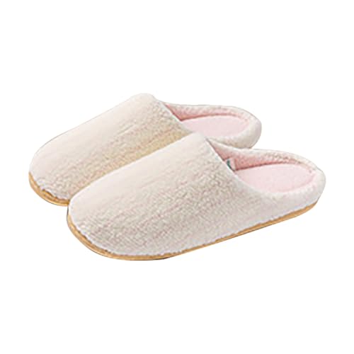 Chanpning Hausschuhe Damen Herren Winter Gefüttert Schuhe Winterliche Kuschelig Warme Plüschschuhe Filzpantoffeln Filzhausschuhe Bequeme Flauschige Slippers Winterschuhe Für Drinnen Und Draußen von Chanpning