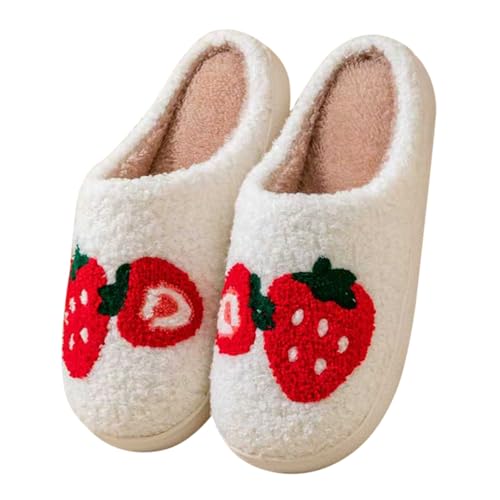 Chanpning Hausschuhe Damen Herren Winter Plüsch Pantoffeln Winterliche Kuschelig Warme Plüschschuhe Filzhausschuhe Filzpantoffeln Bequeme Flauschige Slippers Wohnschuhe Outdoor Indoor von Chanpning