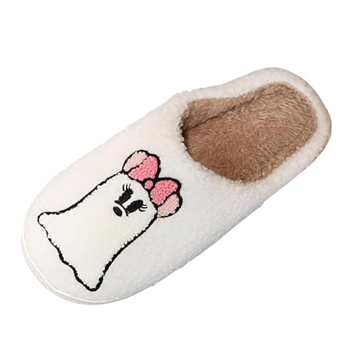Chanpning Hausschuhe Damen Winter Weiche Leichte Pantoffeln rutschfeste Unisex Warm Hausschlappen Filzhausschuhe Filzpantoffeln Bequeme Flauschige Slippers Gästehausschuhe Für Innen Außen von Chanpning