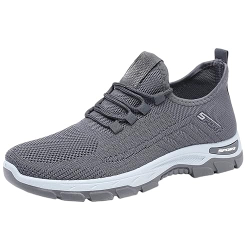 Chanpning Schuhe mit Erhöhung Herren Leicht Stahlkappenschuhe Mode Turnschuhe Outdoor Strandschuhe rutschfest Sportschuhe Schnüren Laufschuhe Lässige Sneakers Bequeme Anzugschuhe von Chanpning