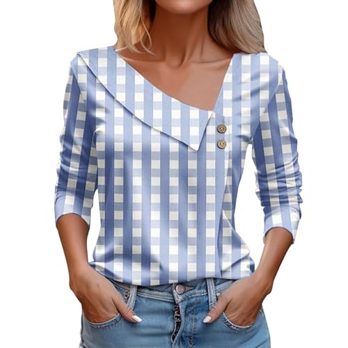 Chanpning Trachtenshirts Damen V Ausschnitt Plissiert Oberteile Tunika Trachtenblusen Paillettenshirts Comicshirts Oberteile Blusenshirts Damenblusen Tanktops Frauen Sommer Durchsichtig Oberteil von Chanpning