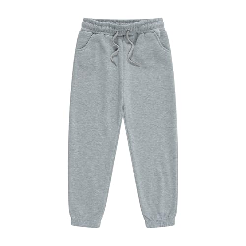Chanpning Unisex Kinder Jogginghose Baumwolle Thermohose Jogger Fleece Hose Trainingshose Winterhose Sporthose Sweatpants Outdoor Hosen für Jungen und Mädchen 2-13 Jahre Alt von Chanpning