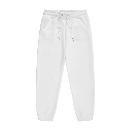 Chanpning Unisex Kinder Jogginghose Baumwolle Thermohose Jogger Fleece Hose Trainingshose Winterhose Sporthose Sweatpants Outdoor Hosen für Jungen und Mädchen 2-13 Jahre Alt von Chanpning
