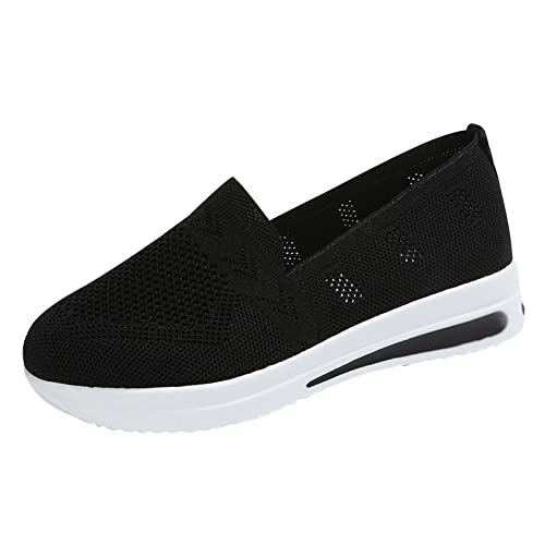 Chanpning Wanderschuhe Damen Sommer Walkingschuhe Sneakers Sneaker Damen Schwarz Outdoor Fitness rutschfest Walkingschuhe Bequeme Schuhe Damen Weißer Damenschuh von Chanpning