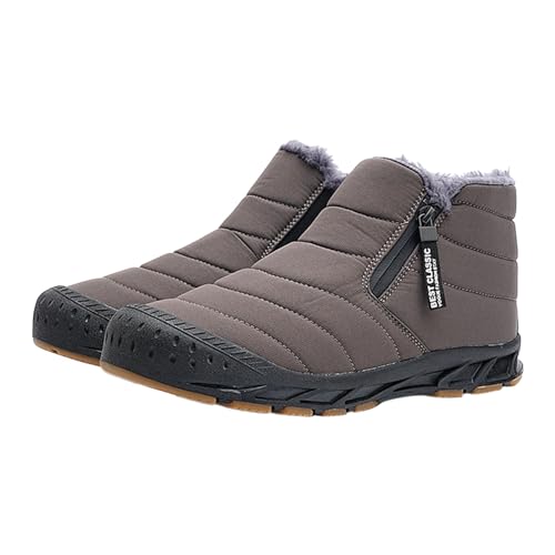 Chanpning Winterfeste Barfußschuhe Damen Bequemer Barfuß-Wanderschuhe Wärme Sneaker Elegant Schuhe Wasserabweisend Wanderschuhe Wasserdicht Wanderhalbschuhe Fitnessstudio Shoes Mode Stiefel von Chanpning