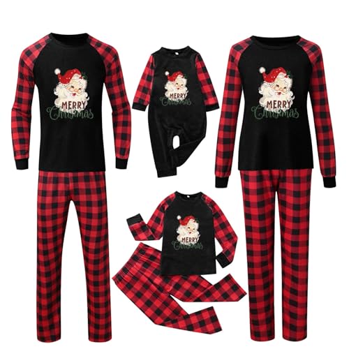 Chanpning Xmas Pyjamas Warme Schlafanzüge Damen, Schlafanzug Herren Lang Lustig, Lustige Schlafanzüge Damen, Schlafanzug Jugendliche Jungen, Winter Schlafanzug Kinder, Weihnachtspyjama Familie, von Chanpning