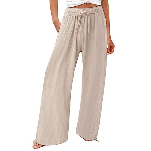 Damen Hose Große Größen Locker Sitzende Sporthosen Stoffhose Damen Elegant Sommerhose Pumphose Haremshose Damen Hosen Locker Leicht Stoffhose Ballonhose Gedruckten Yogahose Baumwollhose Damen Sommer von Chanpning