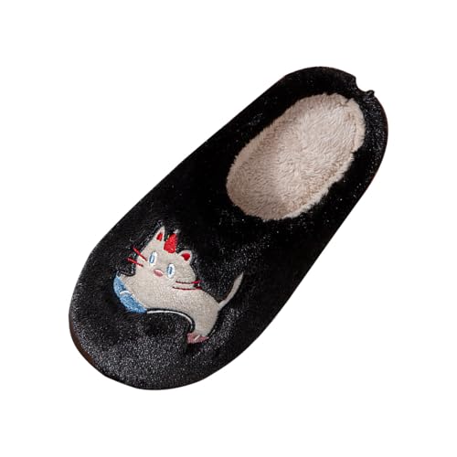 Hausschuhe Damen Herren Winter Flache Plüsch Pantoffeln Winterliche Kuschelig Warme Plüschschuhe Filzpantoffeln Filzhausschuhe Frauen Clogs Slipper Wohnschuhe Für Drinnen Und Draußen von Chanpning
