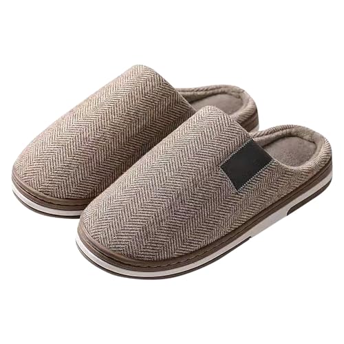 Hausschuhe Damen Herren Winter Flache Plüsch Pantoffeln rutschfeste Unisex Warm Hausschlappen Filzpantoffeln Filzhausschuhe Frauen Bequeme Slippers Gästehausschuhe Outdoor Indoor von Chanpning