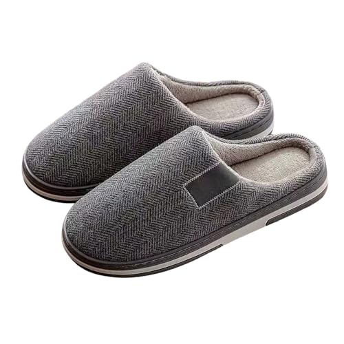 Hausschuhe Damen Herren Winter Flache Plüsch Pantoffeln rutschfeste Unisex Warm Hausschlappen Filzpantoffeln Filzhausschuhe Frauen Bequeme Slippers Gästehausschuhe Outdoor Indoor von Chanpning