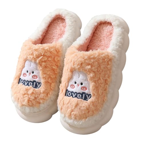 Hausschuhe Damen Herren Winter Flache Plüsch Pantoffeln rutschfeste Unisex Warm Hausschlappen Filzpantoffeln Filzhausschuhe Frauen Bequeme Slippers Winterschuhe Für Innen Außen von Chanpning