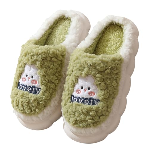 Hausschuhe Damen Herren Winter Flache Plüsch Pantoffeln rutschfeste Unisex Warm Hausschlappen Filzpantoffeln Filzhausschuhe Frauen Bequeme Slippers Winterschuhe Für Innen Außen von Chanpning