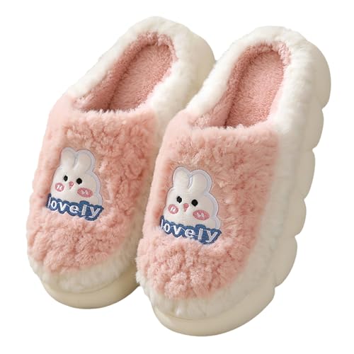 Hausschuhe Damen Herren Winter Flache Plüsch Pantoffeln rutschfeste Unisex Warm Hausschlappen Filzpantoffeln Filzhausschuhe Frauen Bequeme Slippers Winterschuhe Für Innen Außen von Chanpning