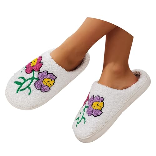 Hausschuhe Damen Herren Winter Memory Foam Flauschige Pantoffeln Rutschfeste Pantoletten Warm Hausschlappen Filzhausschuhe Filzpantoffeln Bequeme Flauschige Slippers Winterschuhe Outdoor Indoor von Chanpning