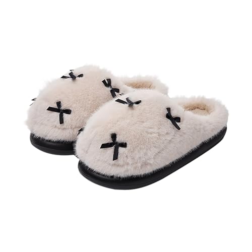 Hausschuhe Damen Herren Winter Weiche Leichte Pantoffeln Winterliche Kuschelig Warme Plüschschuhe Filzpantoffeln Filzhausschuhe Bequeme Flauschige Slippers Gästehausschuhe Für Drinnen Und Draußen von Chanpning