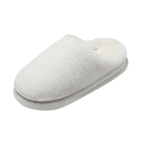 Hausschuhe Damen Winter Flache Plüsch Pantoffeln rutschfeste Unisex Warm Hausschlappen Filzhausschuhe Filzpantoffeln Frauen Bequeme Slippers Damenschuhe Für Drinnen Und Draußen von Chanpning