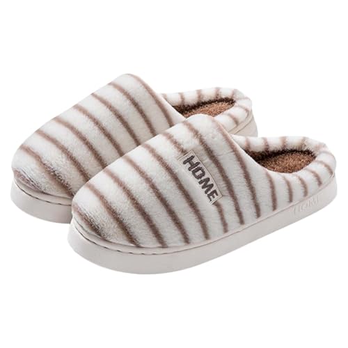 Hausschuhe Damen Winter Gefüttert Schuhe rutschfeste Pantoletten Warm Hausschlappen Filzpantoffeln Filzhausschuhe Frauen Bequeme Slippers Damenschuhe Outdoor Indoor von Chanpning