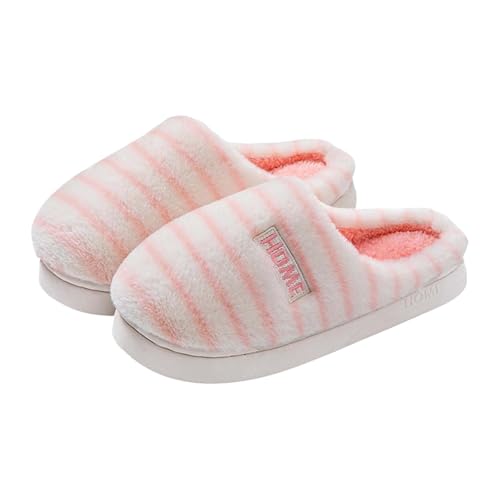 Hausschuhe Damen Winter Gefüttert Schuhe rutschfeste Pantoletten Warm Hausschlappen Filzpantoffeln Filzhausschuhe Frauen Bequeme Slippers Damenschuhe Outdoor Indoor von Chanpning