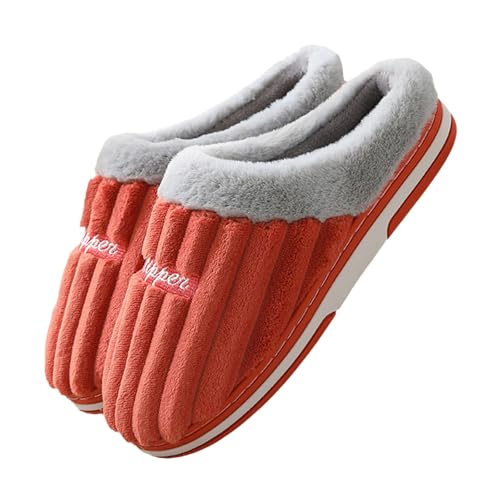 Hausschuhe Damen Winter Memory Foam Flauschige Pantoffeln rutschfeste Pantoletten Warm Hausschlappen Filzhausschuhe Filzpantoffeln Frauen Clogs Slipper Wohnschuhe Outdoor Indoor von Chanpning
