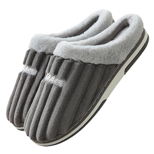 Hausschuhe Damen Winter Memory Foam Flauschige Pantoffeln rutschfeste Pantoletten Warm Hausschlappen Filzhausschuhe Filzpantoffeln Frauen Clogs Slipper Wohnschuhe Outdoor Indoor von Chanpning