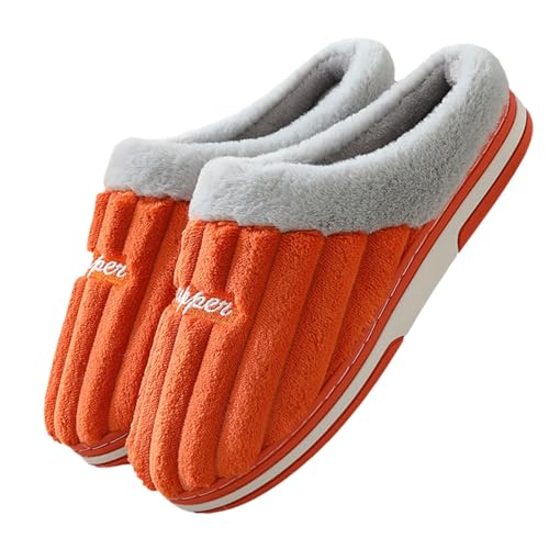 Hausschuhe Damen Winter Memory Foam Flauschige Pantoffeln rutschfeste Pantoletten Warm Hausschlappen Filzhausschuhe Filzpantoffeln Frauen Clogs Slipper Wohnschuhe Outdoor Indoor von Chanpning