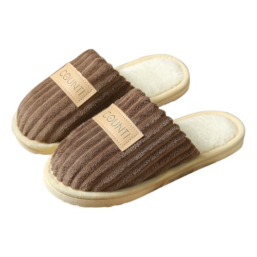 Hausschuhe Damen Winter Plüsch Pantoffeln rutschfeste Unisex Warm Hausschlappen Filzpantoffeln Filzhausschuhe Frauen Clogs Slipper Damenschuhe Für Drinnen Und Draußen von Chanpning