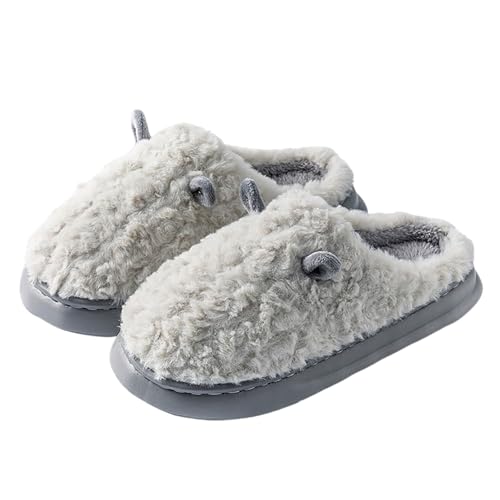 Hausschuhe Damen Winter Weiche Leichte Pantoffeln Winterliche Kuschelig Warme Plüschschuhe Filzhausschuhe Filzpantoffeln Frauen Bequeme Slippers Damenschuhe Für Drinnen Und Draußen von Chanpning